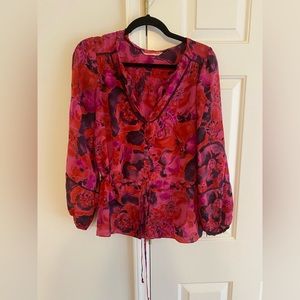 Rebecca Taylor Floral Blouse sz4